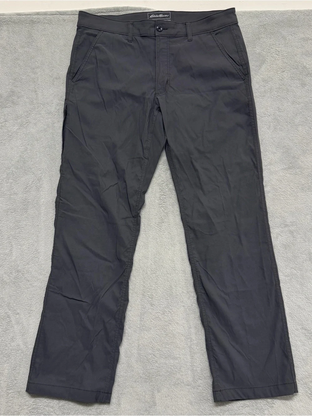Eddie Bauer Travex Pants 34x32 Dark Gray Nylon Spandex Stretch Outdoor Travel